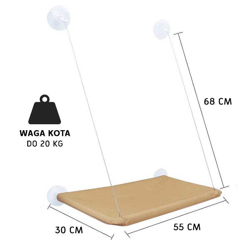 Stabilná konštrukcia hamaku pre väčšie mačky